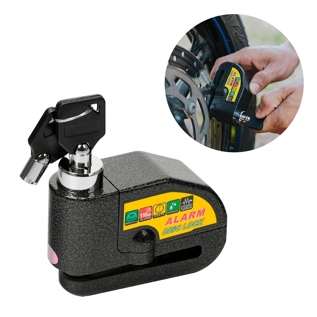 CANDADO DE SEGURIDAD CON ALARMA PARA MOTO