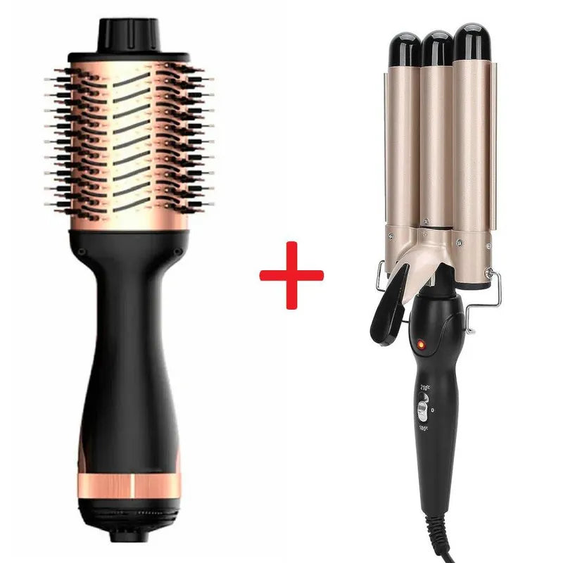 COMBO CEPILLO + RIZADORA ONDAS DE SIRENA KERATINA