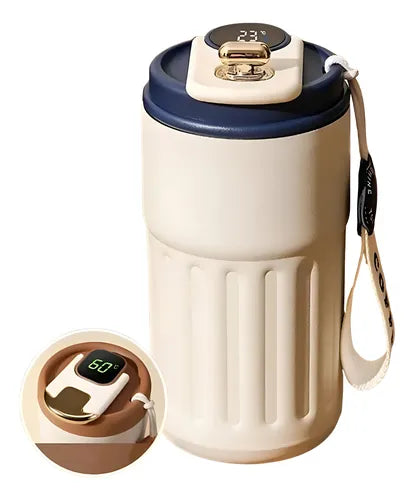 TERMO INTELIGENTE DE ACERO INOXIDABLE CON MEDIDAS DE TEMPERATURA