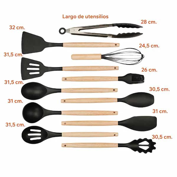 SET DE UTENSILIOS DE COCINA 12 PIEZAS