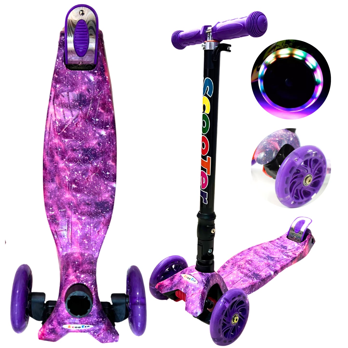 PATINETA DE NIÑA CON LLANTA DE LUCES